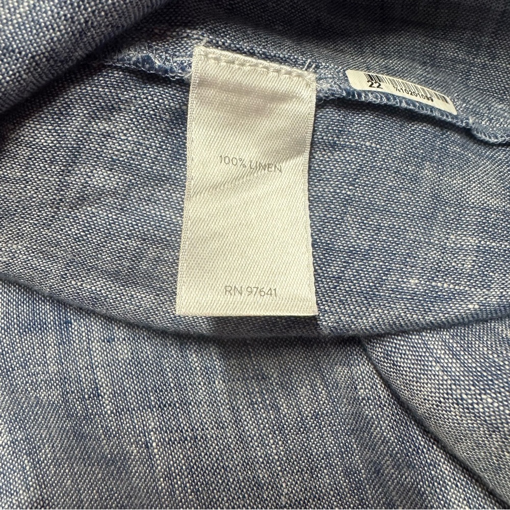 J. Jill Love Linen Popover Top Sz 2x - Picture 10 of 11